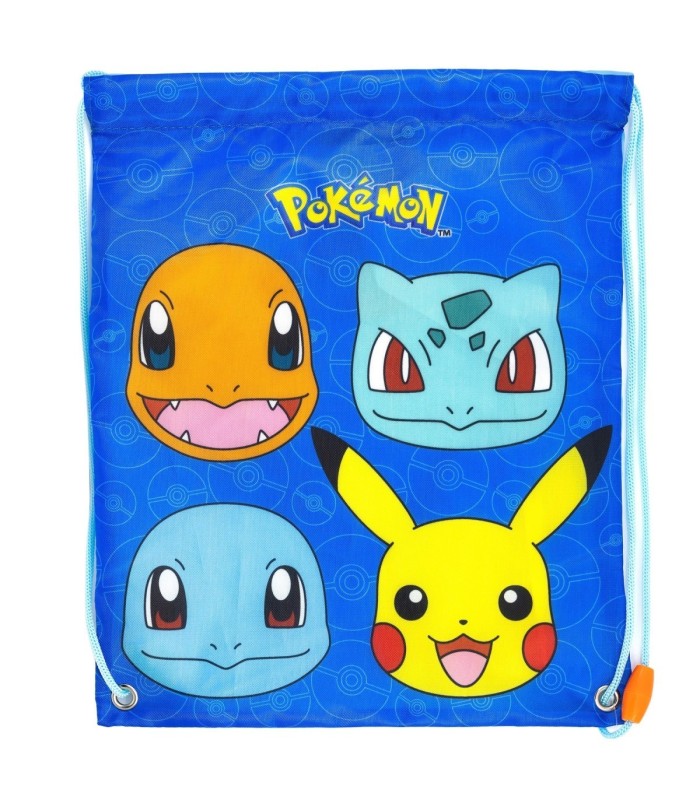 DRAWSTRING LUNCH BAG POKEMON FACES
