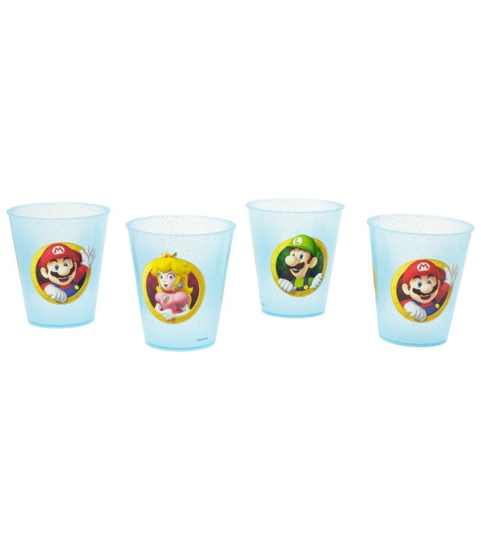 JOY 4 PCS PP TUMBLER SET 285 ML SUPER MARIO