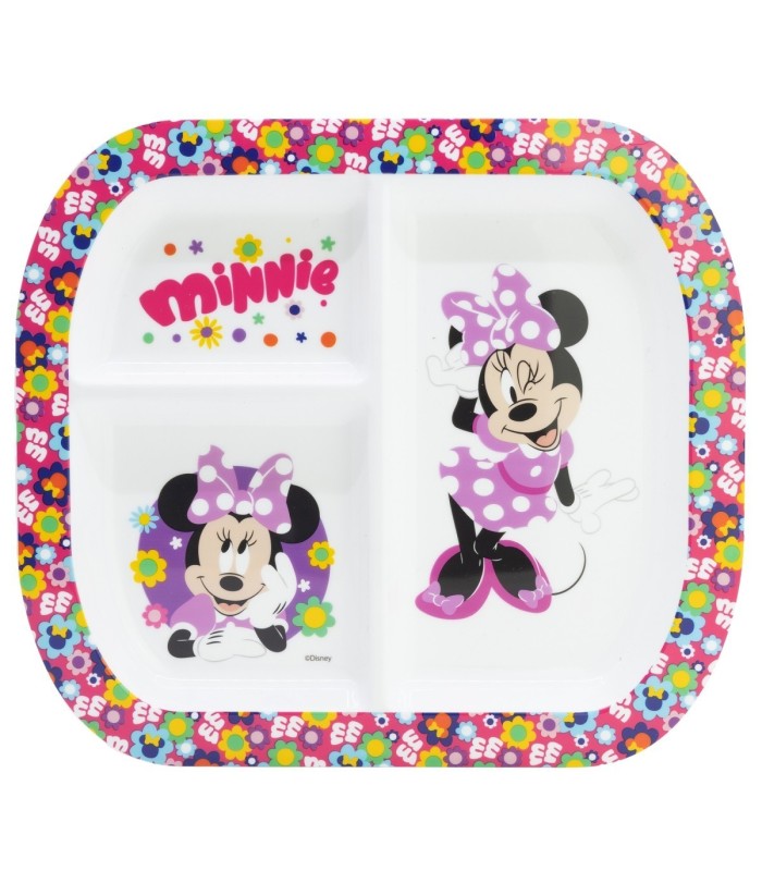 RECTANGULAR DIVIDED PLATE ST MINNIE BOLD FLORALS