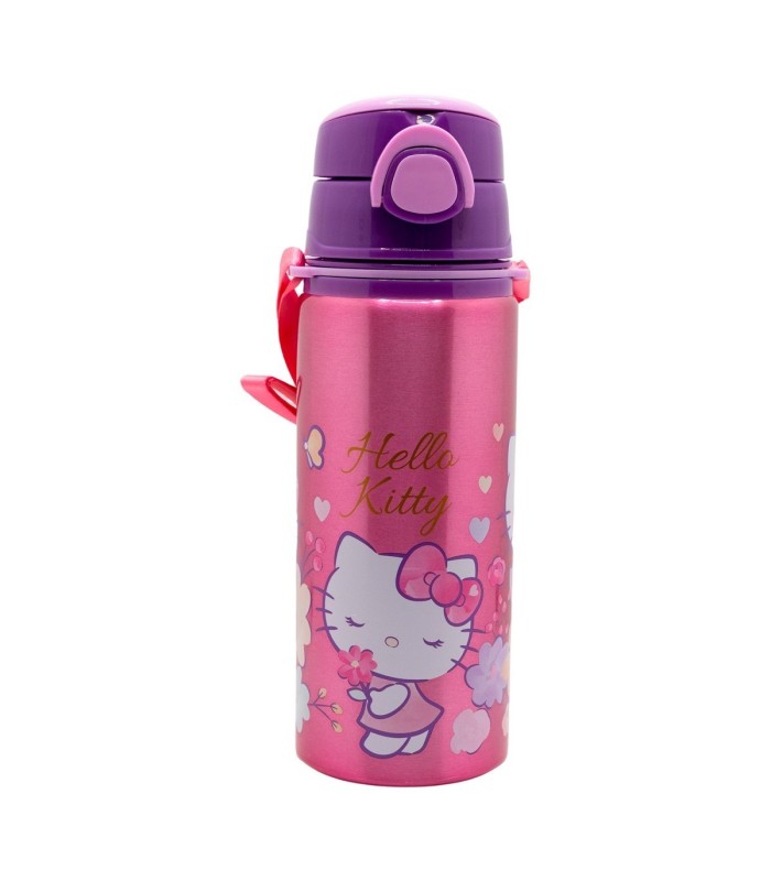 ALUMINIUM POP UP BOTTLE WITH STRAP 730 ML HELLO KITTY