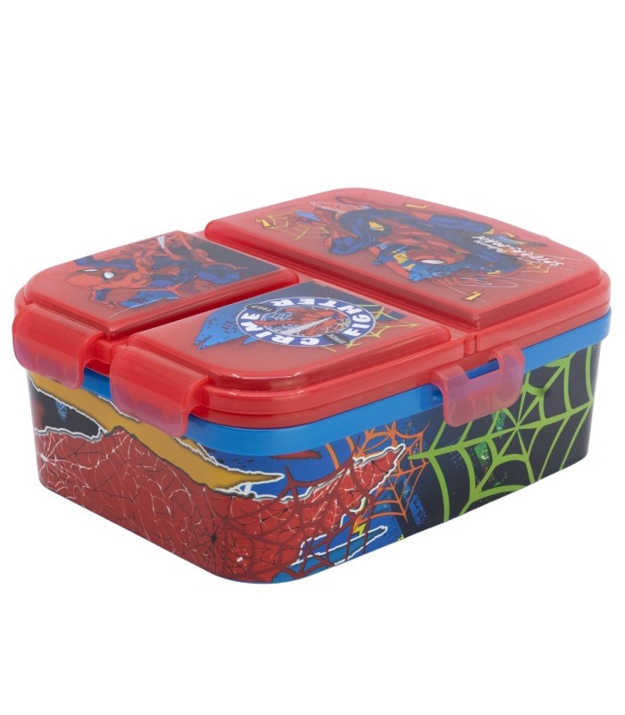 XL MULTI COMPARTMENT RECTANGULAR SANDWICH BOX SPIDERMAN MOVING TARGET