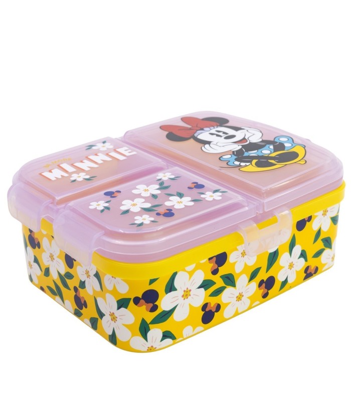XL MULTI COMPARTMENT RECTANGULAR SANDWICH BOX MINNIE SUNSHINE
