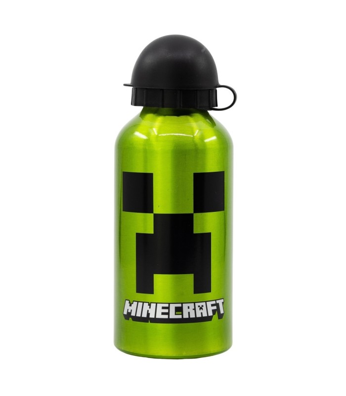 ALUMINIUM BOTTLE 400 ML MINECRAFT CREEPER GREEN