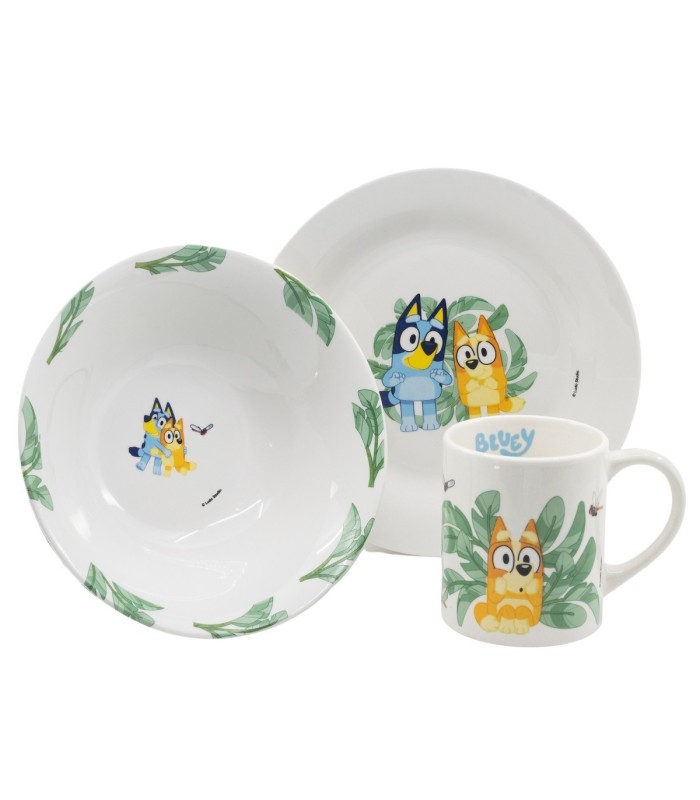 3 PCS CERAMIC SNACK SET (PLATE, BOWL, MUG) IN GIFT BOX BLUEY