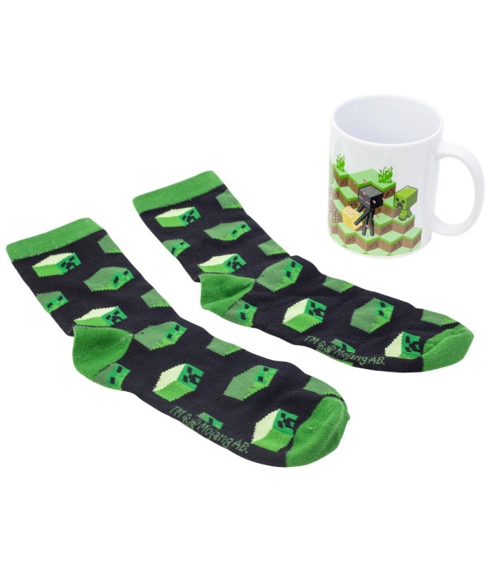 SOCKS AND CERAMIC MUG 11 OZ SET MINECRAFT CORE 2025
