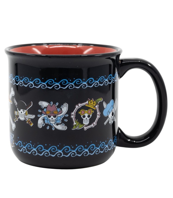 CERAMIC BREAKFAST MUG 14 OZ IN GIFT BOX ONE PIECE SKULLS ANIME