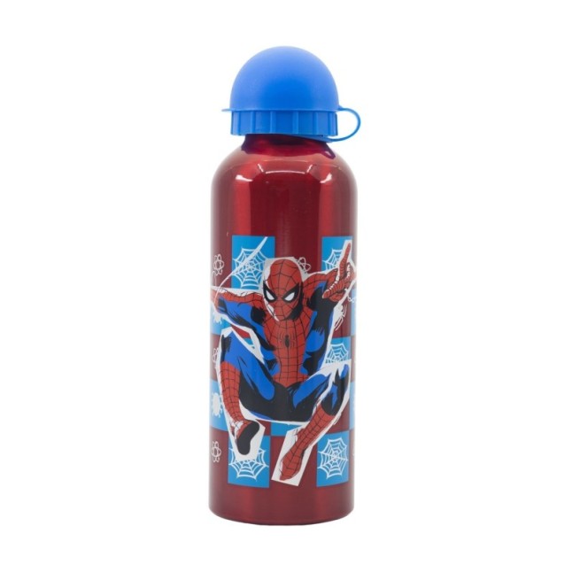 HIGH ALUMINIUM BOTTLE 530 ML SPIDERMAN ARACHNID GRID