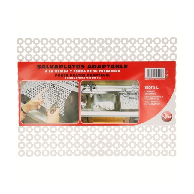 WHITE ADAPTABLE DISH MAT (40 CM X 30CM)