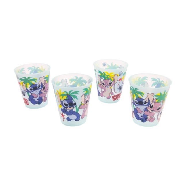 JOY 4 PCS PP TUMBLER SET 285 ML STITCH