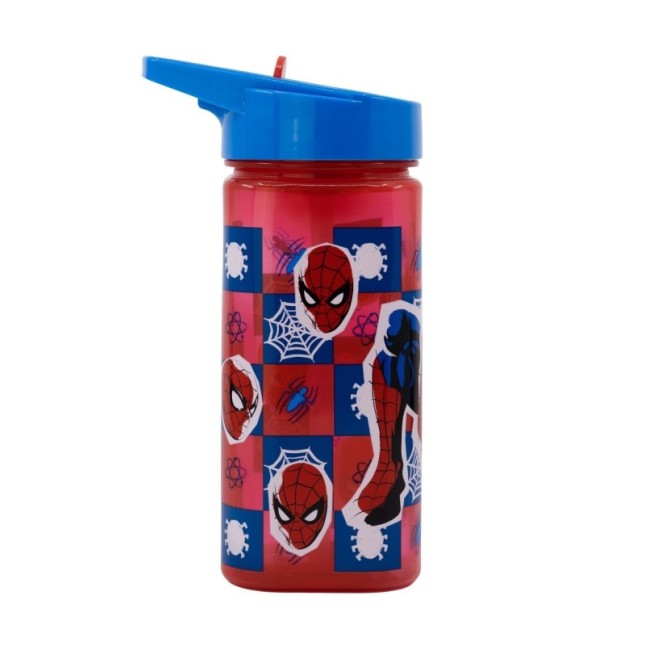 SQUARE WATER BOTTLE 510 ML SPIDERMAN ARACHNID GRID