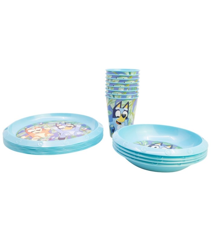 SET PARTY 20 PCS (PLATE, BOWL AND TUMBLER) BLUEY