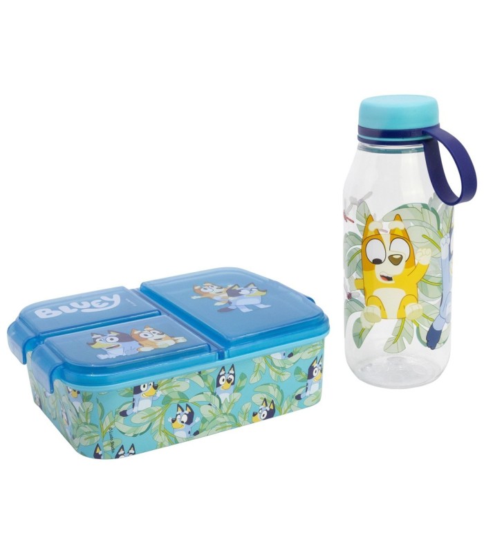 SET 2 PCS SET 2 PCS (ADVENTURE BOTTLE AND MULTI COMPARTMENT SANDWICH BOX) BLUEY