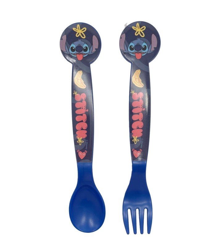 2 PCS PP CUTLERY (SPOON AND FORK) SET IN POLYBAG STITCH PALMS