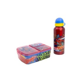 SET 2 PCS SET 2 PCS (ALUMINIUM BOTTLE AND MULTI COMPARTMENT SANDWICH BOX) SPIDERMAN
