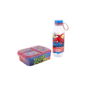 SET 2 PCS SET 2 PCS (ADVENTURE BOTTLE AND MULTI COMPARTMENT SANDWICH BOX) SPIDERMAN