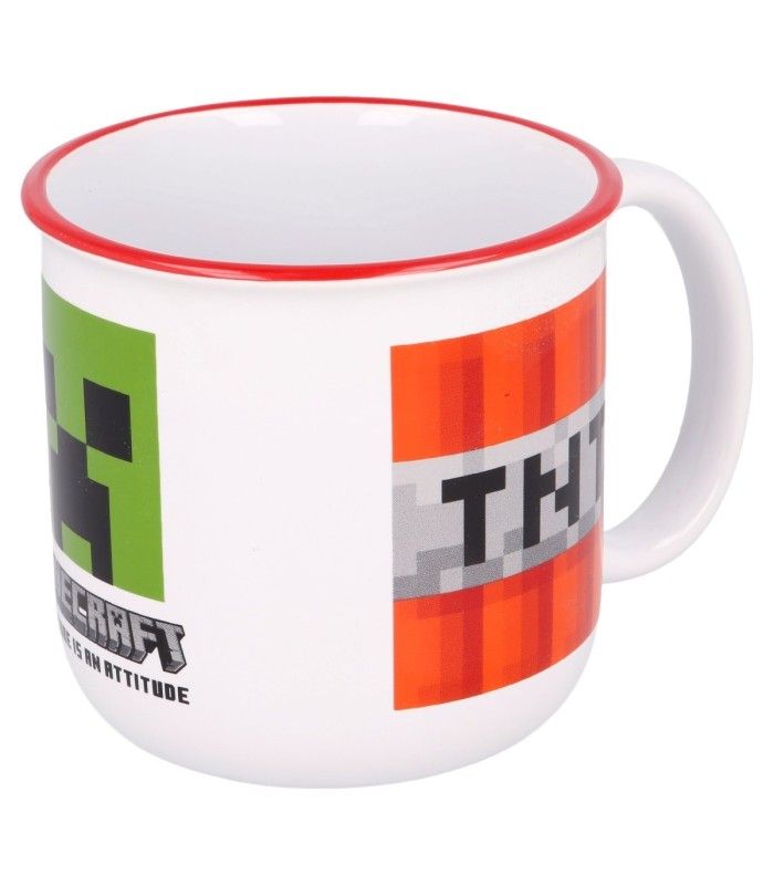 CERAMIC BREAKFAST MUG 14 OZ IN GIFT BOX MINECRAFT