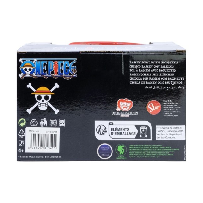 CERAMIC RAMEN BOWL WITH CHOPSTICKS IN GIFT BOX ONE PIECE CLASSIC