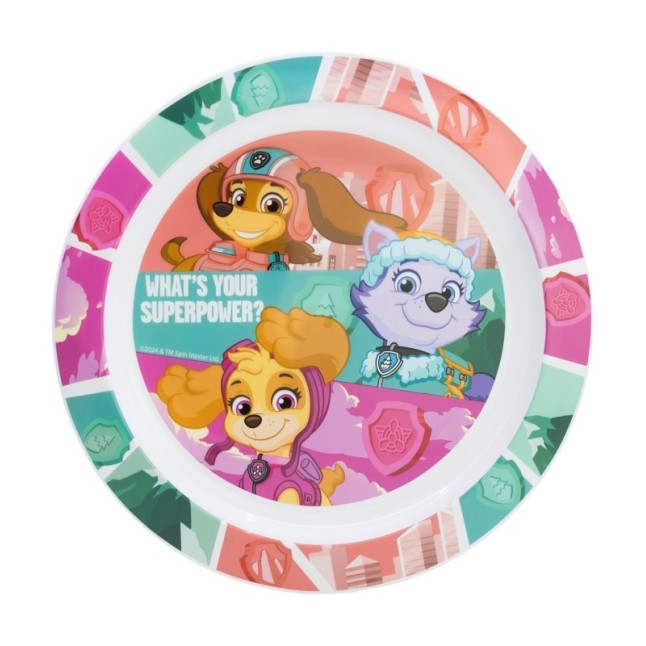 MICRO PLATE PAW PATROL GIRL SUPERPOWERS