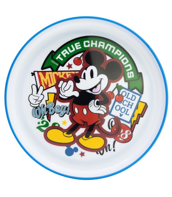 NON SLIP BICOLOR PREMIUM PLATE MICKEY TRUE CHAMPIONS