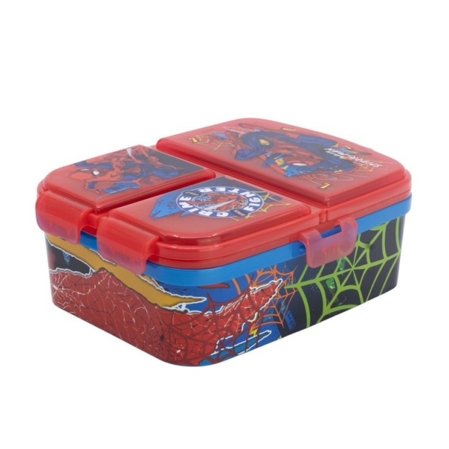 XL MULTI COMPARTMENT RECTANGULAR SANDWICH BOX SPIDERMAN MOVING TARGET