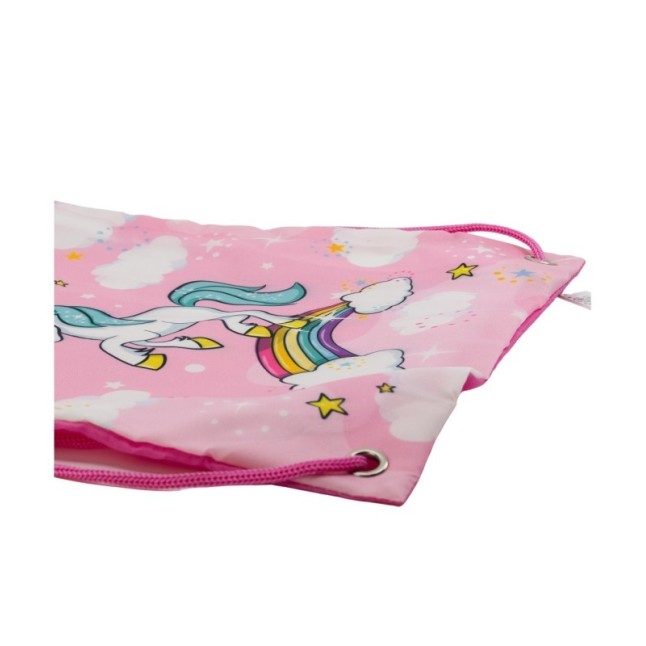 DRAWSTRING LUNCH BAG UNICORN RAINBOW