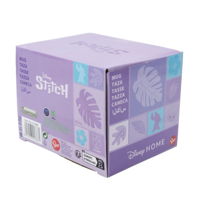 CERAMIC BREAKFAST MUG 14 OZ IN GIFT BOX STITCH PALMS