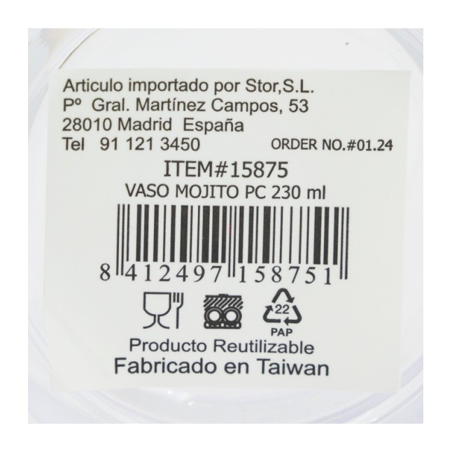 MOJITO TUMBLER PC 230 ML