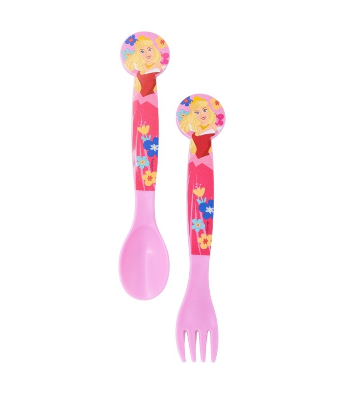 2 PCS PP CUTLERY (SPOON AND FORK) SET IN POLYBAG PRINCESS BEYOU TIFUL
