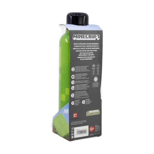 INSULATED STAINLESS STEEL BOTTLE 515 ML MINECRAFT