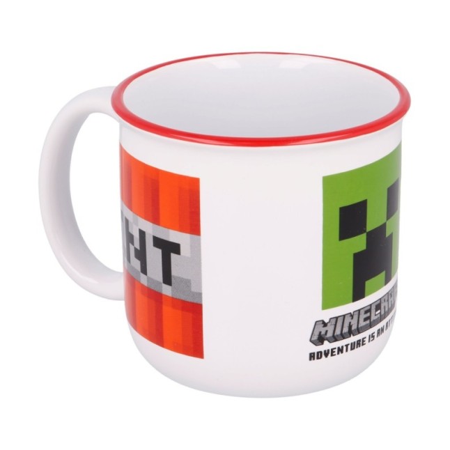 CERAMIC BREAKFAST MUG 14 OZ IN GIFT BOX MINECRAFT
