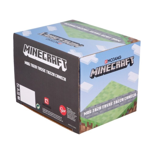CERAMIC BREAKFAST MUG 14 OZ IN GIFT BOX MINECRAFT