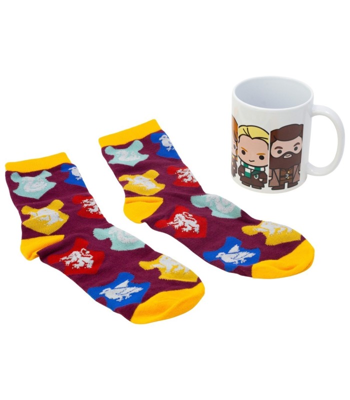 SOCKS AND CERAMIC MUG 11 OZ SET HARRY POTTER CHIBI