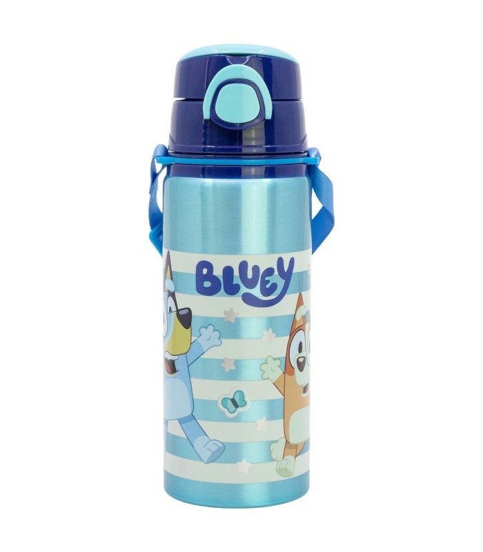 ALUMINIUM POP UP BOTTLE WITH STRAP 730 ML BLUEY