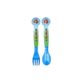 2 PCS PP CUTLERY (SPOON AND FORK) SET IN POLYBAG SUPER MARIO