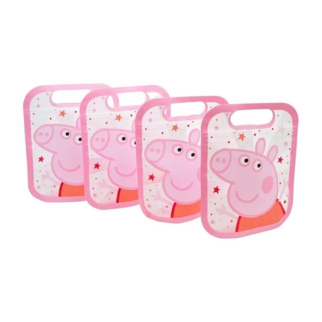 4 ZIPPER BAGS SET PEPPA PIG