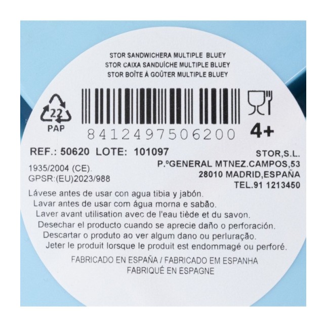 MULTI COMPARTMENT SANDWICH BOX BLUEY