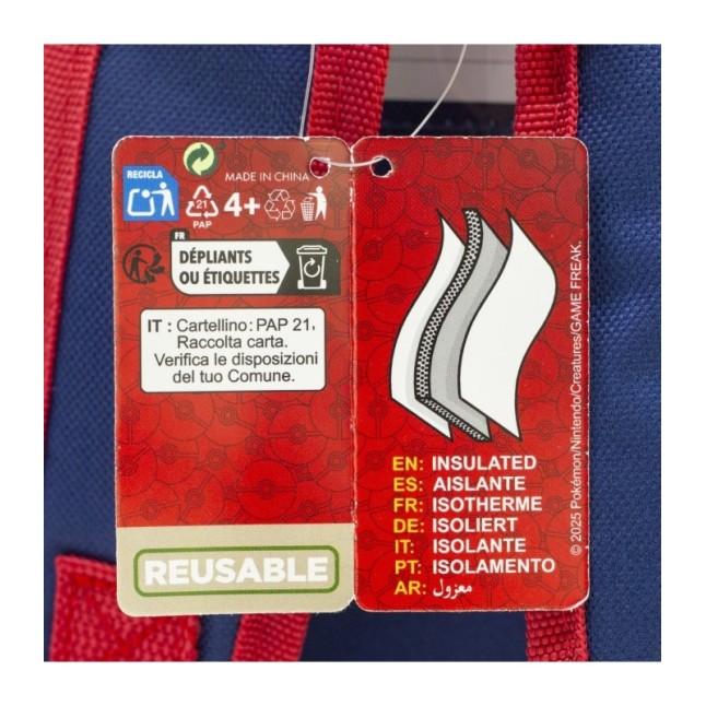 INSULATED LUNCH BAG WITH STRAPS POKEMON
