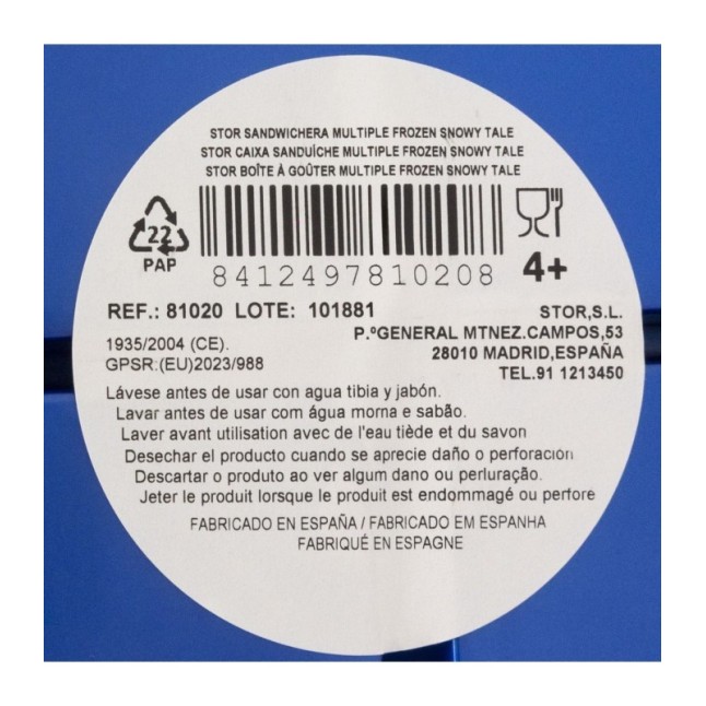 MULTI COMPARTMENT SANDWICH BOX FROZEN SNOWY TALE