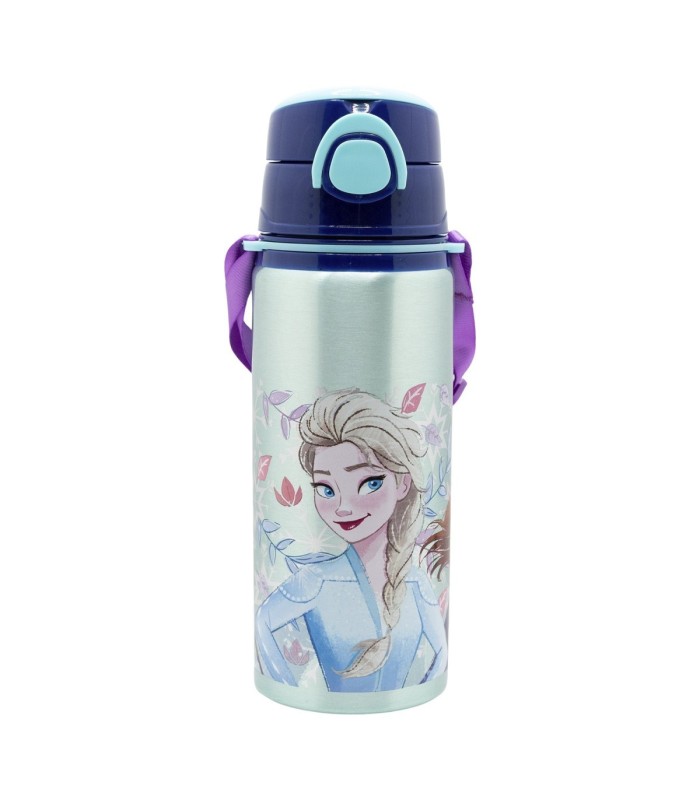 ALUMINIUM POP UP BOTTLE WITH STRAP 730 ML FROZEN SNOWY TALE
