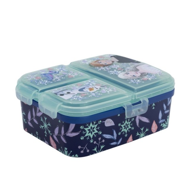 XL MULTI COMPARTMENT RECTANGULAR SANDWICH BOX FROZEN SNOWY TALE