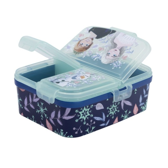 XL MULTI COMPARTMENT RECTANGULAR SANDWICH BOX FROZEN SNOWY TALE