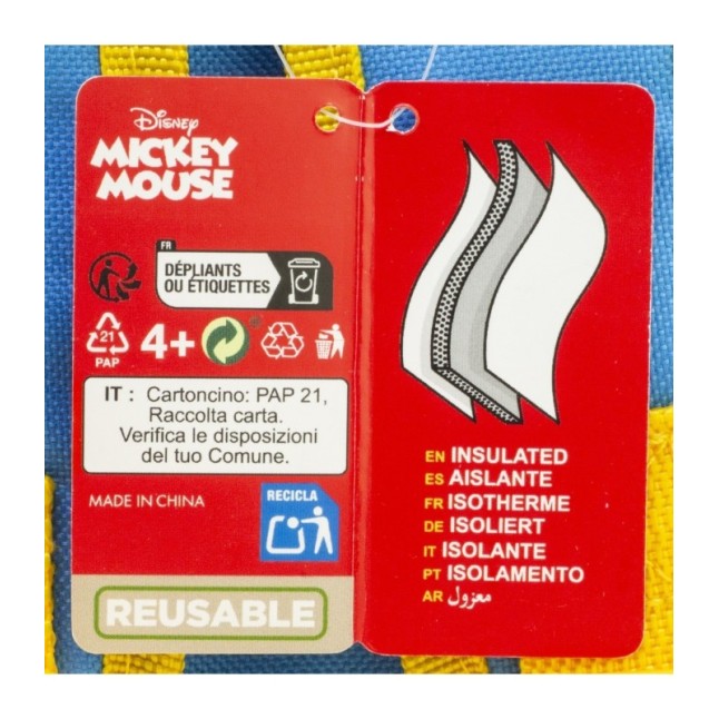 INSULATED LUNCH BAG WITH STRAPS MICKEY HAS FUN