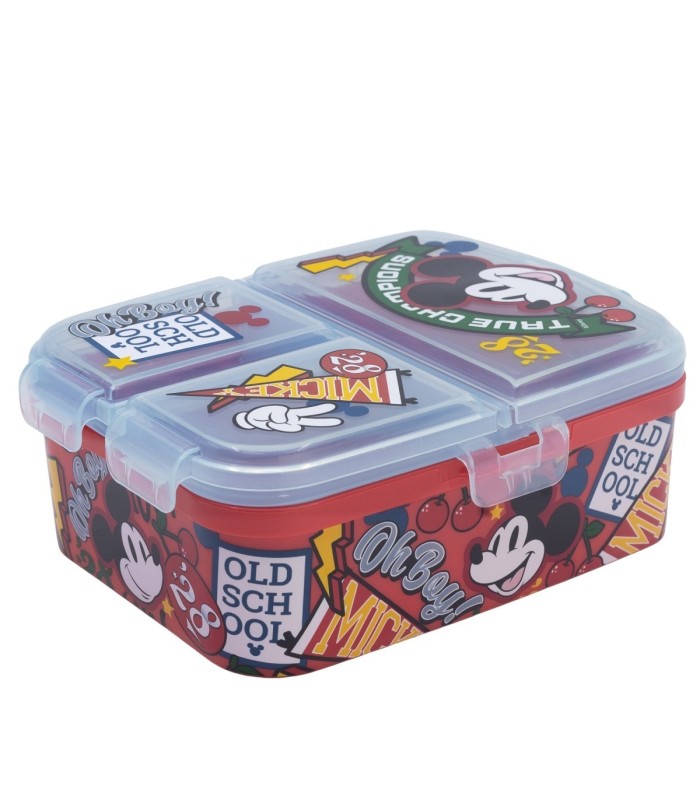 XL MULTI COMPARTMENT RECTANGULAR SANDWICH BOX MICKEY TRUE CHAMPIONS