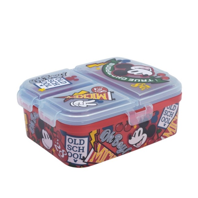 XL MULTI COMPARTMENT RECTANGULAR SANDWICH BOX MICKEY TRUE CHAMPIONS