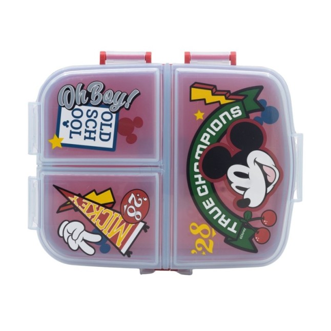 XL MULTI COMPARTMENT RECTANGULAR SANDWICH BOX MICKEY TRUE CHAMPIONS