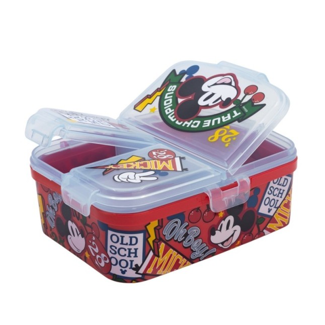 XL MULTI COMPARTMENT RECTANGULAR SANDWICH BOX MICKEY TRUE CHAMPIONS