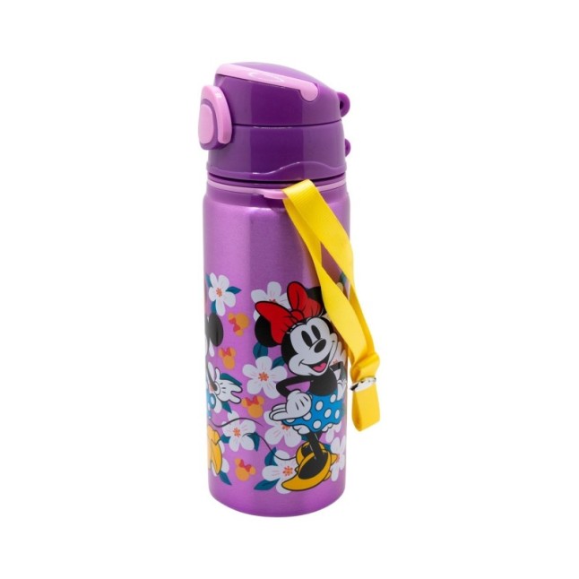 ALUMINIUM POP UP BOTTLE WITH STRAP 730 ML MINNIE SUNSHINE