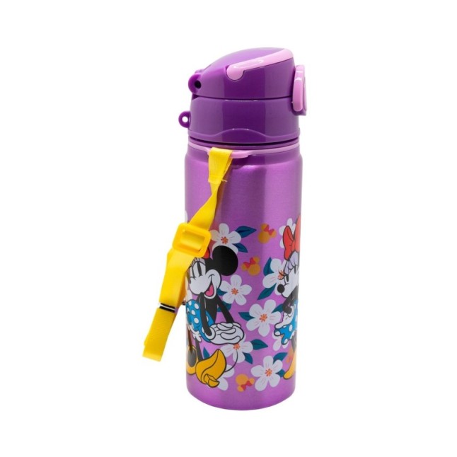 ALUMINIUM POP UP BOTTLE WITH STRAP 730 ML MINNIE SUNSHINE