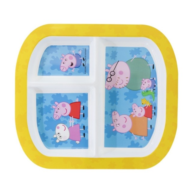 RECTANGULAR DIVIDED PLATE PEPPA PIG