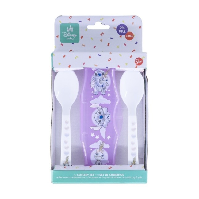 TODDLER 2 PCS PP SPOONS TRAVEL SET STITCH CUDDLE ME